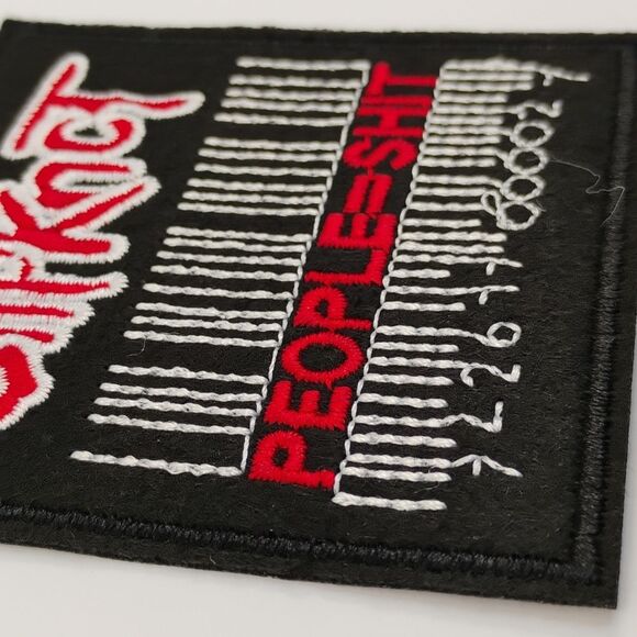 Slipknot Iron On Patch Embroidered Red and White On Black Background - Picture 9 of 10
